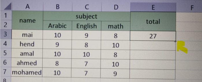  كيفية عمل معادلة جمع على Excel