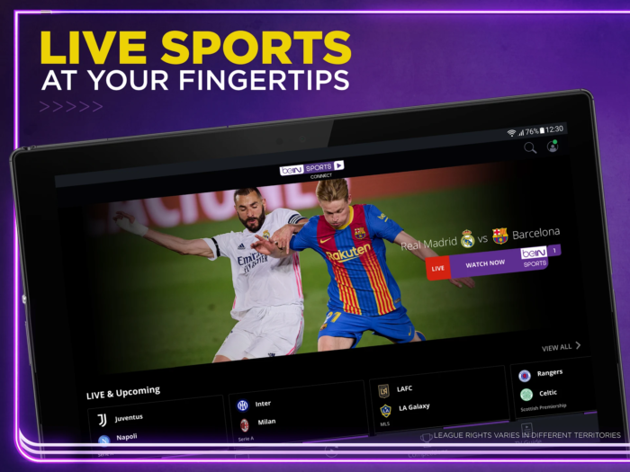 beIN Sports Connect من افضل التطبيقات لمشاهدة المباريات مباشرة